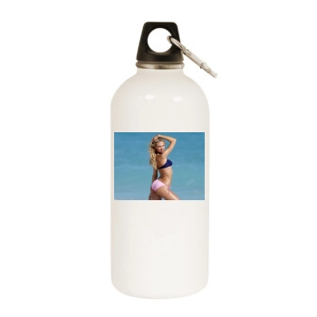 Candice Swanepoel White Water Bottle With Carabiner