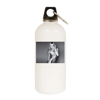 Candice Swanepoel White Water Bottle With Carabiner