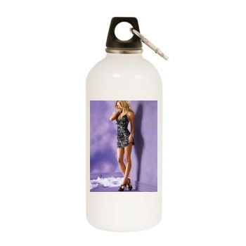 Candice Swanepoel White Water Bottle With Carabiner