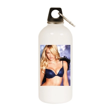 Candice Swanepoel White Water Bottle With Carabiner