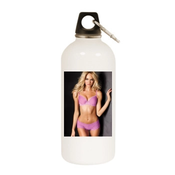 Candice Swanepoel White Water Bottle With Carabiner