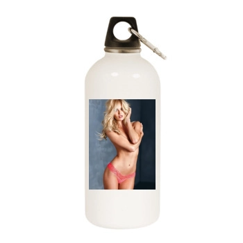 Candice Swanepoel White Water Bottle With Carabiner