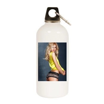 Candice Swanepoel White Water Bottle With Carabiner