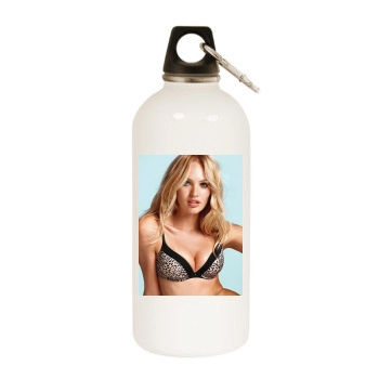 Candice Swanepoel White Water Bottle With Carabiner