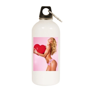 Candice Swanepoel White Water Bottle With Carabiner