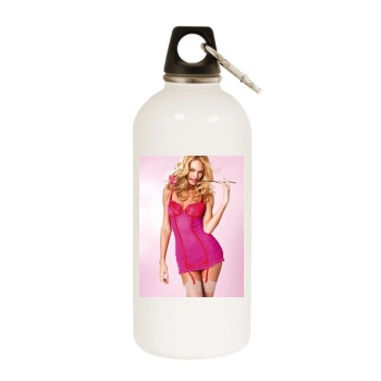 Candice Swanepoel White Water Bottle With Carabiner