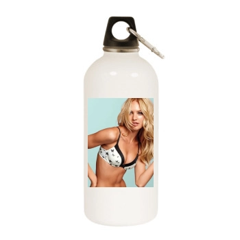 Candice Swanepoel White Water Bottle With Carabiner