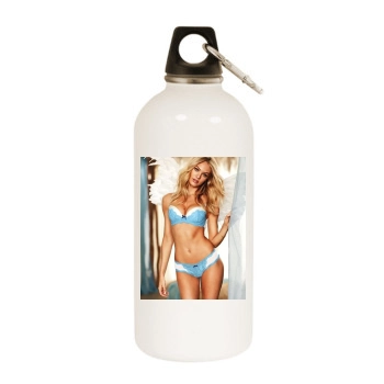 Candice Swanepoel White Water Bottle With Carabiner