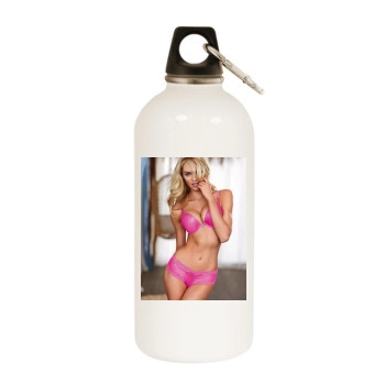 Candice Swanepoel White Water Bottle With Carabiner