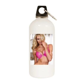 Candice Swanepoel White Water Bottle With Carabiner