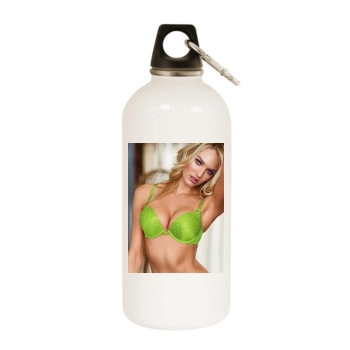 Candice Swanepoel White Water Bottle With Carabiner