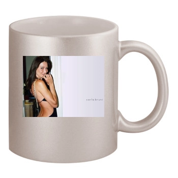 Carla Bruni 11oz Metallic Silver Mug