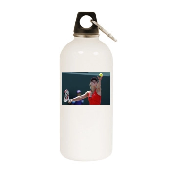 Caroline Wozniacki White Water Bottle With Carabiner