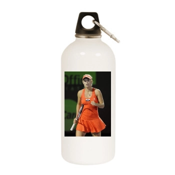 Caroline Wozniacki White Water Bottle With Carabiner