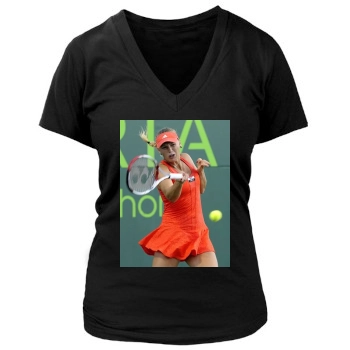 Caroline Wozniacki Women's Deep V-Neck TShirt