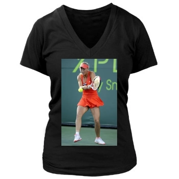 Caroline Wozniacki Women's Deep V-Neck TShirt