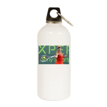 Caroline Wozniacki White Water Bottle With Carabiner