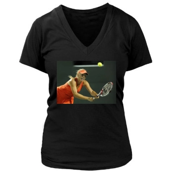 Caroline Wozniacki Women's Deep V-Neck TShirt