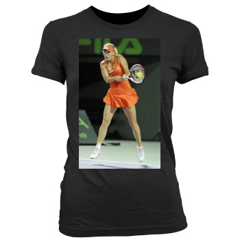 Caroline Wozniacki Women's Junior Cut Crewneck T-Shirt