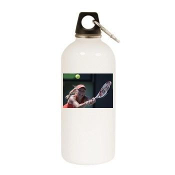 Caroline Wozniacki White Water Bottle With Carabiner