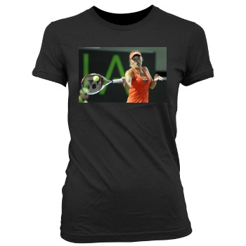 Caroline Wozniacki Women's Junior Cut Crewneck T-Shirt