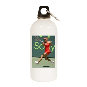 Caroline Wozniacki White Water Bottle With Carabiner