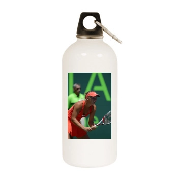 Caroline Wozniacki White Water Bottle With Carabiner