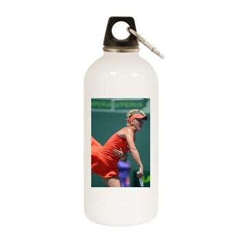 Caroline Wozniacki White Water Bottle With Carabiner