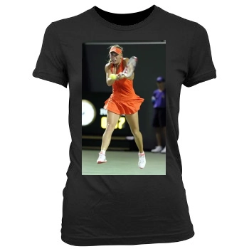 Caroline Wozniacki Women's Junior Cut Crewneck T-Shirt