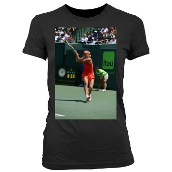 Caroline Wozniacki Women's Junior Cut Crewneck T-Shirt