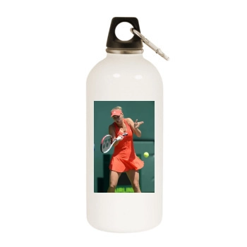 Caroline Wozniacki White Water Bottle With Carabiner