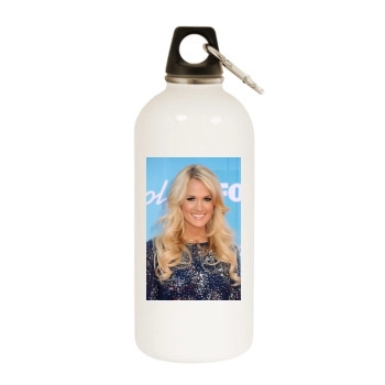 Carrie Underwood White Water Bottle With Carabiner