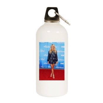 Carrie Underwood White Water Bottle With Carabiner