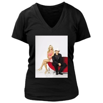 Carrie Underwood Women's Deep V-Neck TShirt