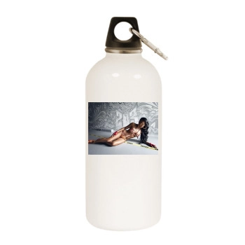 Cassie Ventura White Water Bottle With Carabiner