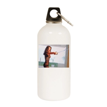 Catherine Zeta-Jones White Water Bottle With Carabiner