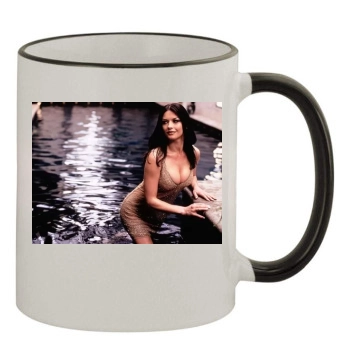 Catherine Zeta-Jones 11oz Colored Rim & Handle Mug