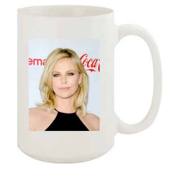 Charlize Theron 15oz White Mug