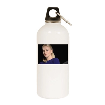 Charlize Theron White Water Bottle With Carabiner