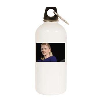 Charlize Theron White Water Bottle With Carabiner