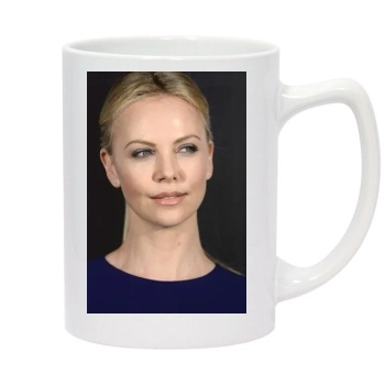 Charlize Theron 14oz White Statesman Mug