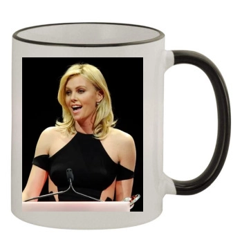 Charlize Theron 11oz Colored Rim & Handle Mug