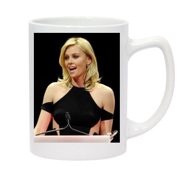 Charlize Theron 14oz White Statesman Mug