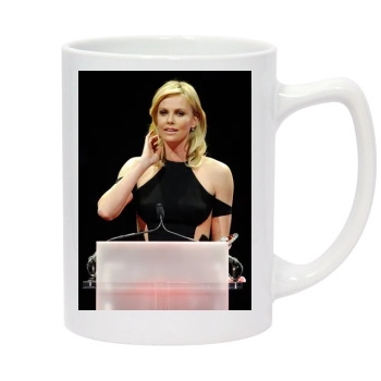 Charlize Theron 14oz White Statesman Mug