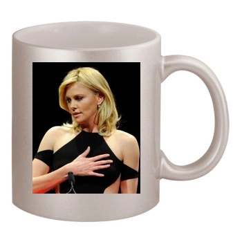 Charlize Theron 11oz Metallic Silver Mug