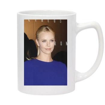 Charlize Theron 14oz White Statesman Mug