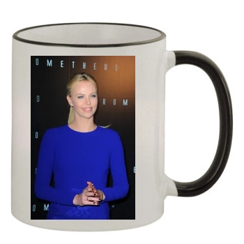 Charlize Theron 11oz Colored Rim & Handle Mug