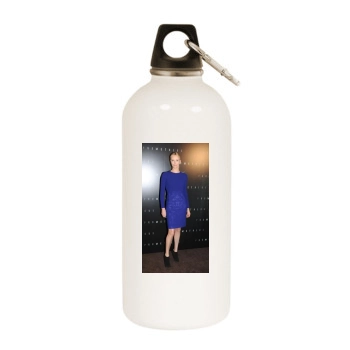 Charlize Theron White Water Bottle With Carabiner