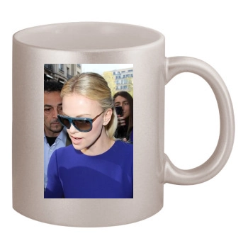 Charlize Theron 11oz Metallic Silver Mug