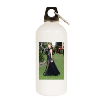 Charlize Theron White Water Bottle With Carabiner